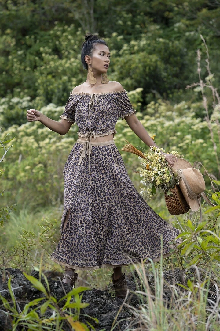 Tulle And Batiste Montana Midi Skirt - Chestnut - Preorder Skirts 1 Tulle And Batiste Montana Midi Skirt - Chestnut - Preorder Skirts