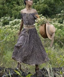 Tulle And Batiste Montana Midi Skirt - Chestnut - Preorder Skirts