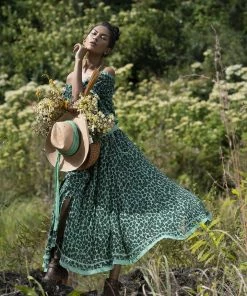 Tulle And Batiste Skirts Montana Midi Skirt - Emerald - Preorder