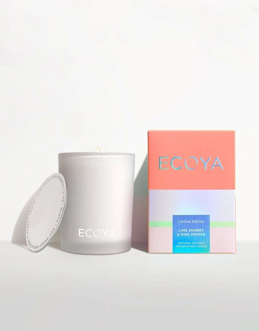 ECOYA Limited Edition: Lime Sorbet & Pink Pepper Madison Candle 1 ECOYA Limited Edition: Lime Sorbet & Pink Pepper Madison Candle