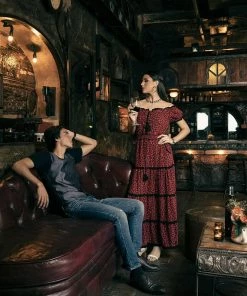 Tulle And Batiste Dresses Nathalie Maxi Dress - Tango Red - Preorder