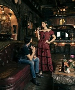 Tulle And Batiste Dresses Nathalie Maxi Dress - Tango Red - Preorder