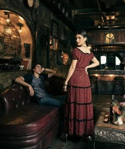 Tulle And Batiste Dresses Nathalie Maxi Dress - Tango Red - Preorder