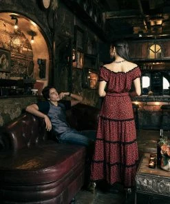 Tulle And Batiste Dresses Nathalie Maxi Dress - Tango Red - Preorder