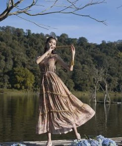 Tulle And Batiste Dresses Neveah Maxi Dress - Golden Olive - Preorder