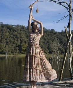 Tulle And Batiste Dresses Neveah Maxi Dress - Golden Olive - Preorder