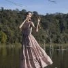 Tulle And Batiste Dresses Neveah Maxi Dress - Warm Taupe - Preorder