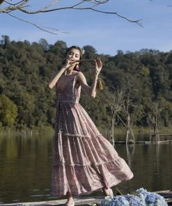 Tulle And Batiste Dresses Neveah Maxi Dress - Warm Taupe - Preorder