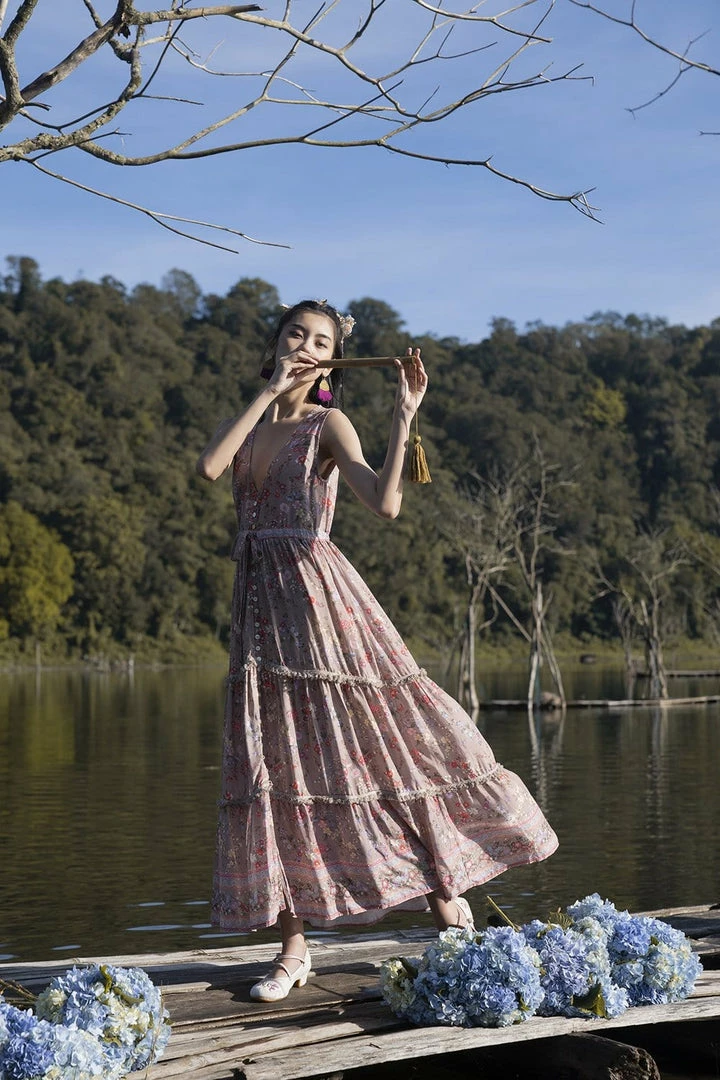 Tulle And Batiste Dresses Neveah Maxi Dress - Warm Taupe - Preorder 1 Tulle And Batiste Dresses Neveah Maxi Dress - Warm Taupe - Preorder