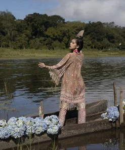 Tulle And Batiste Phoenix Short Robe - Golden Olive - Preorder Kimono | Duster