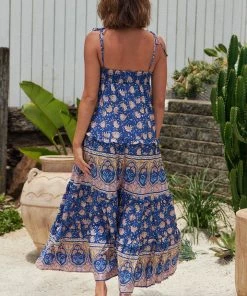 Jaase Cognac Maxi Dress - Camelia Dresses