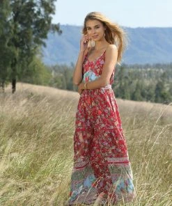 Tulle And Batiste Ravennah Maxi Dress - Rococco Red - Preorder