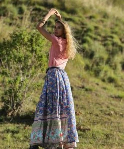 Tulle And Batiste Bottoms Ravennah Maxi Skirt - Lapis Lazuli - Preorder