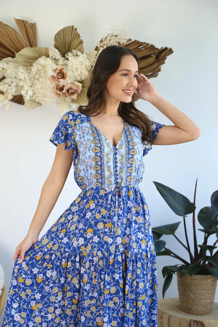 SALTY BRIGHT Dresses Juliette Maxi Dress - Sapphire 4 SALTY BRIGHT Dresses Juliette Maxi Dress - Sapphire