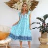 SALTY BRIGHT Dresses Annie Boho Smock Dress - Ocean