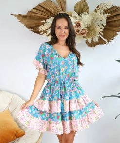 SALTY BRIGHT Dresses Harley Mini Dress - Teal