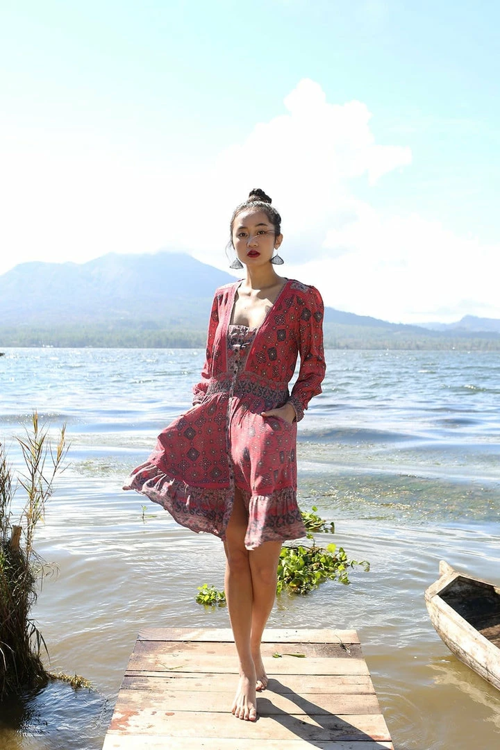 Tulle And Batiste Shanaya Playdress - Scarlet - Preorder 1 Tulle And Batiste Shanaya Playdress - Scarlet - Preorder