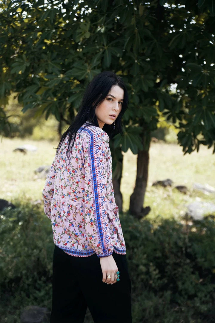 Tulle And Batiste Sharon Boho Blouse - Dawn Pink - Preorder 4 Tulle And Batiste Sharon Boho Blouse - Dawn Pink - Preorder