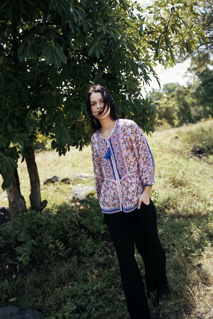 Tulle And Batiste Sharon Boho Blouse - Dawn Pink - Preorder 5 Tulle And Batiste Sharon Boho Blouse - Dawn Pink - Preorder