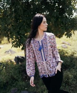 Tulle And Batiste Sharon Boho Blouse - Dawn Pink - Preorder