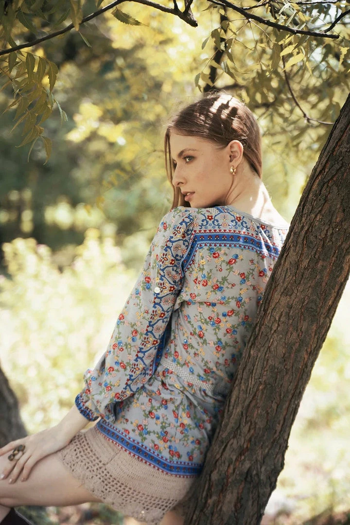 Tulle And Batiste Sharon Boho Blouse - Lavender Grey - Preorder Casual Dresses 8 Tulle And Batiste Sharon Boho Blouse - Lavender Grey - Preorder Casual Dresses