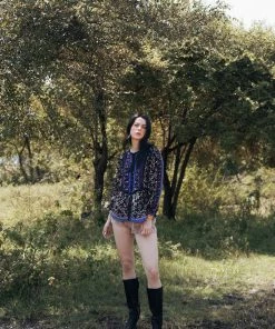 Tulle And Batiste Sharon Boho Blouse - Moonless Night - Preorder