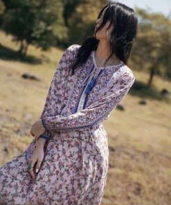 Tulle And Batiste Sharon Boho Dress - Dawn Pink - Preorder