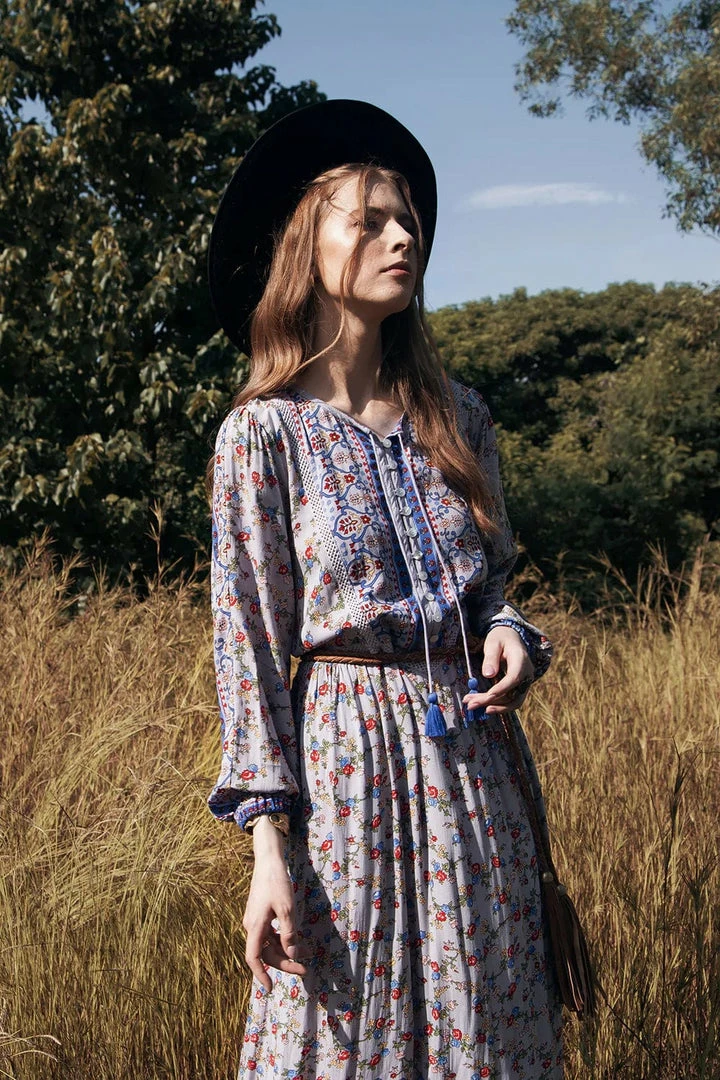 Tulle And Batiste Dresses Sharon Boho Dress - Lavender Grey - Preorder 6 Tulle And Batiste Dresses Sharon Boho Dress - Lavender Grey - Preorder