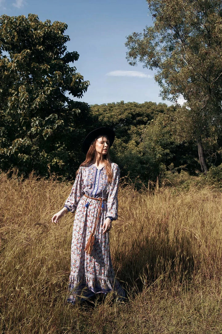 Tulle And Batiste Dresses Sharon Boho Dress - Lavender Grey - Preorder 2 Tulle And Batiste Dresses Sharon Boho Dress - Lavender Grey - Preorder