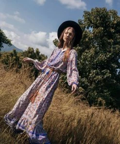 Tulle And Batiste Dresses Sharon Boho Dress - Lavender Grey - Preorder 12 Tulle And Batiste Dresses Sharon Boho Dress - Lavender Grey - Preorder