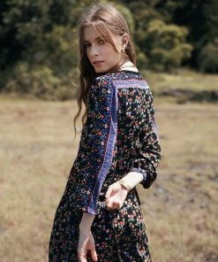 Tulle And Batiste Dresses Sharon Boho Dress - Moonless Night - Preorder