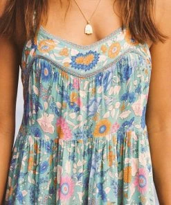 Arnhem Dresses Sophia Strappy Midi - Green Cove