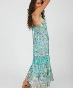 Arnhem Dresses Sophia Strappy Midi - Green Cove