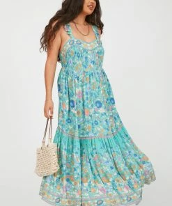 Arnhem Dresses Sophia Strappy Midi - Green Cove