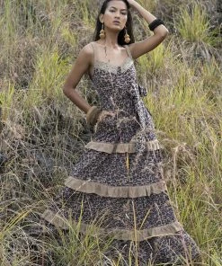 Tulle And Batiste Tabitha Maxi Dress - Chestnut - Preorder