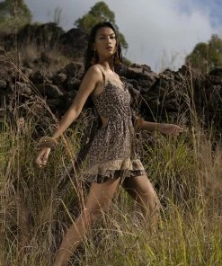 Tulle And Batiste Tabitha Mini Dress - Chestnut - Preorder