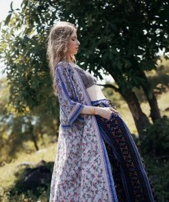 Tulle And Batiste Harper Kimono - Lavender Grey - Preorder Kimono | Duster