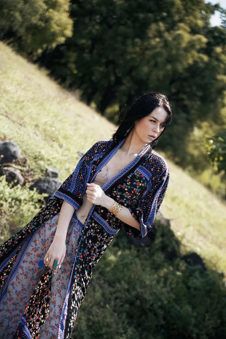 Tulle And Batiste Harper Kimono - Moonless Night - Preorder 4 Tulle And Batiste Harper Kimono - Moonless Night - Preorder