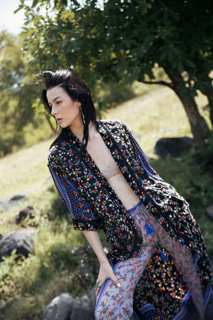 Tulle And Batiste Harper Kimono - Moonless Night - Preorder 5 Tulle And Batiste Harper Kimono - Moonless Night - Preorder