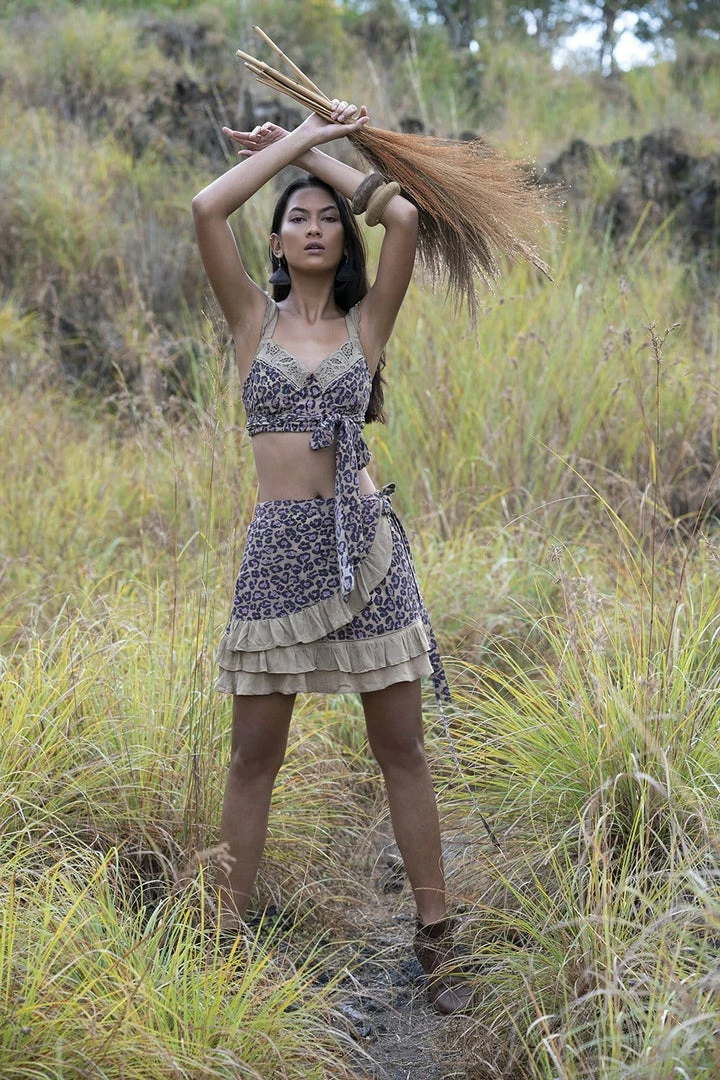 Tulle And Batiste Wild Heart Mini Skirt - Chestnut - Preorder 4 Tulle And Batiste Wild Heart Mini Skirt - Chestnut - Preorder