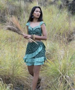 Tulle And Batiste Bottoms Wild Heart Mini Skirt - Emerald - Preorder