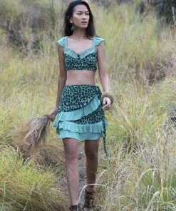 Tulle And Batiste Bottoms Wild Heart Mini Skirt - Emerald - Preorder