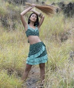 Tulle And Batiste Bottoms Wild Heart Mini Skirt - Emerald - Preorder