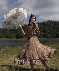 Tulle And Batiste Wulan Midi Dress - Golden Olive - Preorder