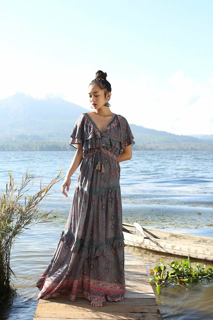 Tulle And Batiste Dresses Yasmine Gown - Teal - Preorder 3 Tulle And Batiste Dresses Yasmine Gown - Teal - Preorder