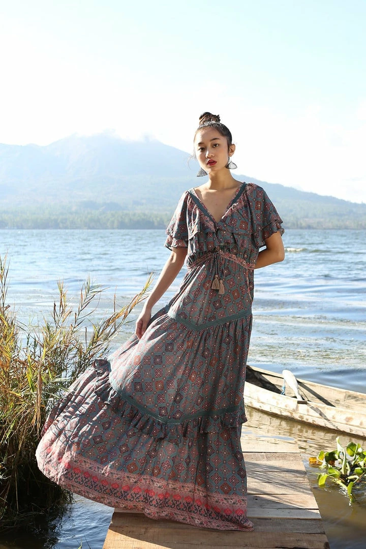 Tulle And Batiste Dresses Yasmine Gown - Teal - Preorder 1 Tulle And Batiste Dresses Yasmine Gown - Teal - Preorder