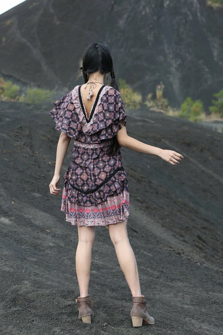 Tulle And Batiste Yasmine Mini Dress - Moonless Night - Preorder 4 Tulle And Batiste Yasmine Mini Dress - Moonless Night - Preorder