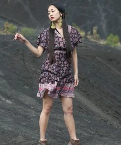 Tulle And Batiste Yasmine Mini Dress - Moonless Night - Preorder