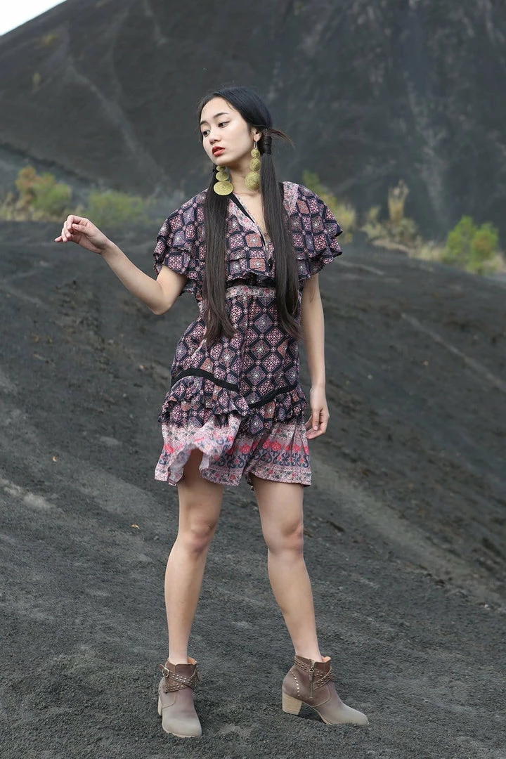 Tulle And Batiste Yasmine Mini Dress - Moonless Night - Preorder 1 Tulle And Batiste Yasmine Mini Dress - Moonless Night - Preorder