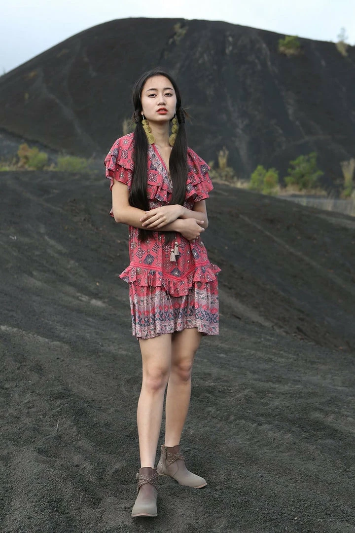 Tulle And Batiste Yasmine Mini Dress - Scarlet - Preorder 2 Tulle And Batiste Yasmine Mini Dress - Scarlet - Preorder